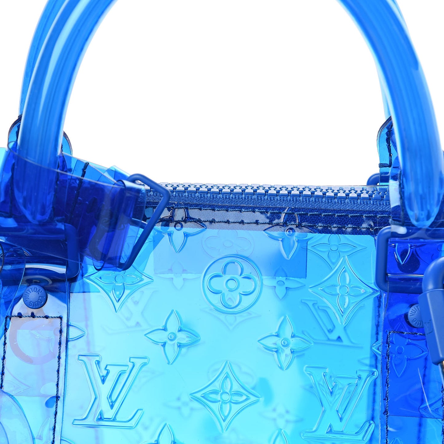 PVC Monogram Keepall Bandouliere 50 Blue