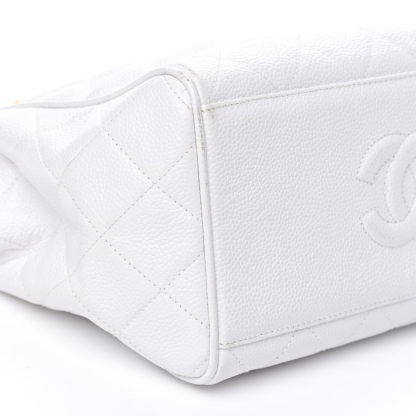 Caviar Quilted Shoulder Bag White