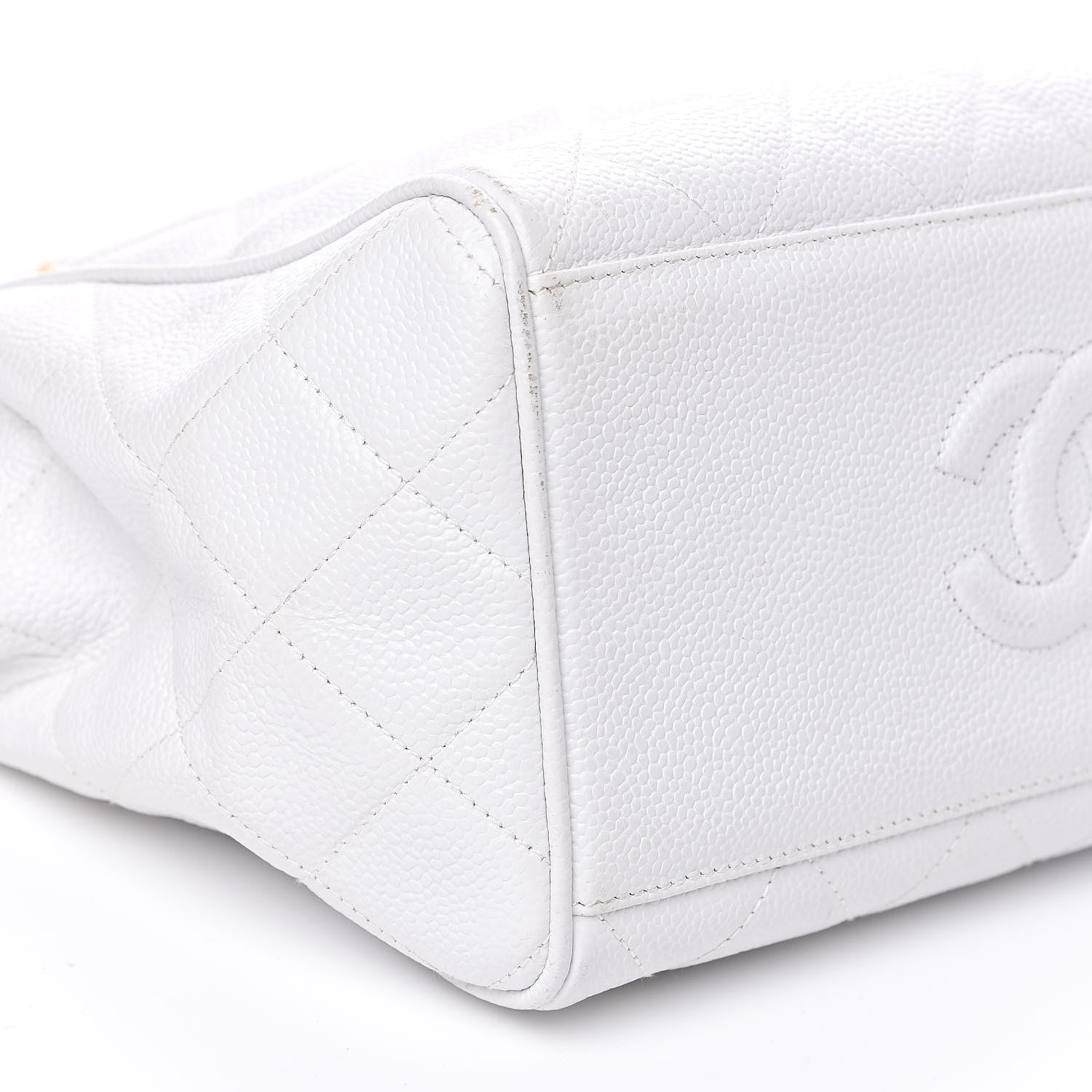 Chanel Caviar Quilted Shoulder Bag White 9 of 14