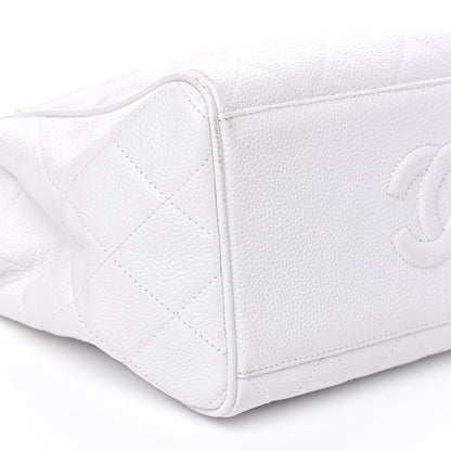 Chanel Caviar Quilted Shoulder Bag White 9 of 14