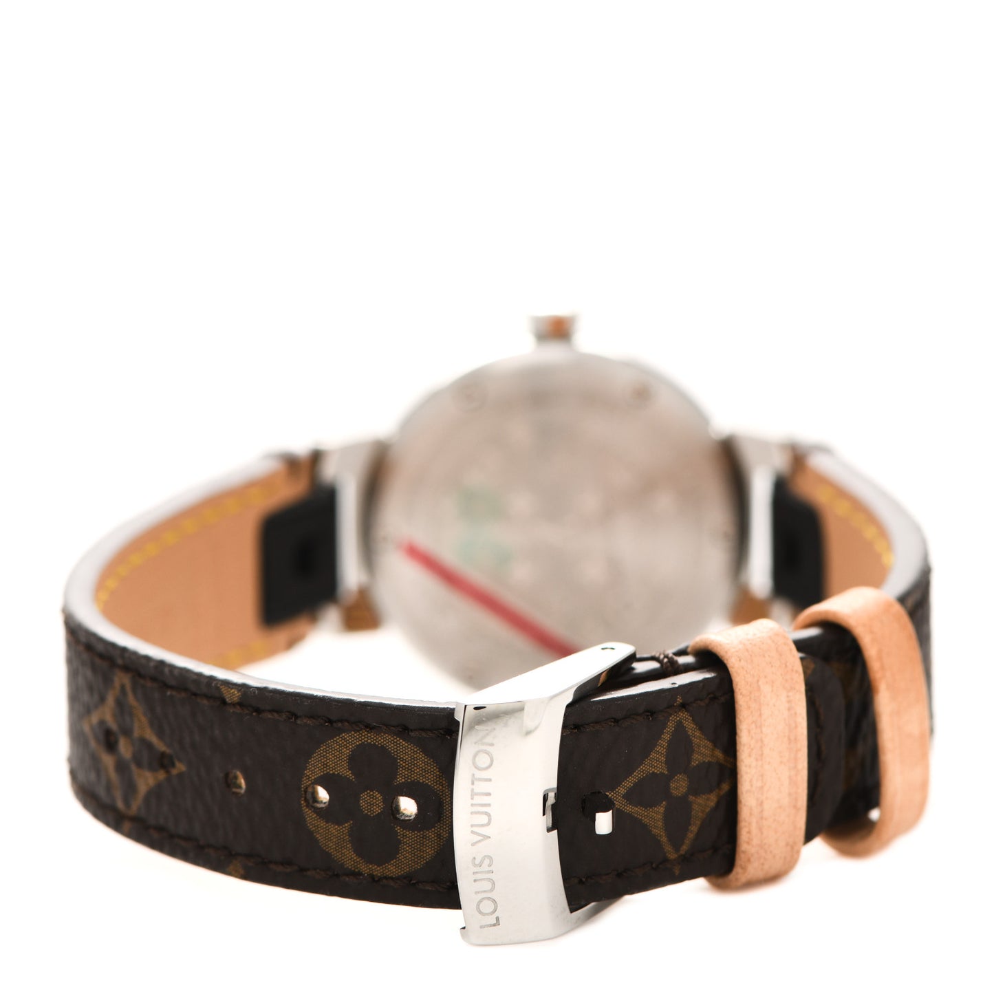 Stainless Steel Monogram 28mm Tambour Quartz Watch Brown