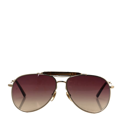 Gucci Bamboo Aviator GG 2235/S Sunglasses Brown Gold 2 of 4
