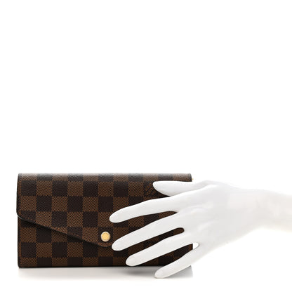 Louis Vuitton Damier Ebene Sarah Wallet NM 2 of 16