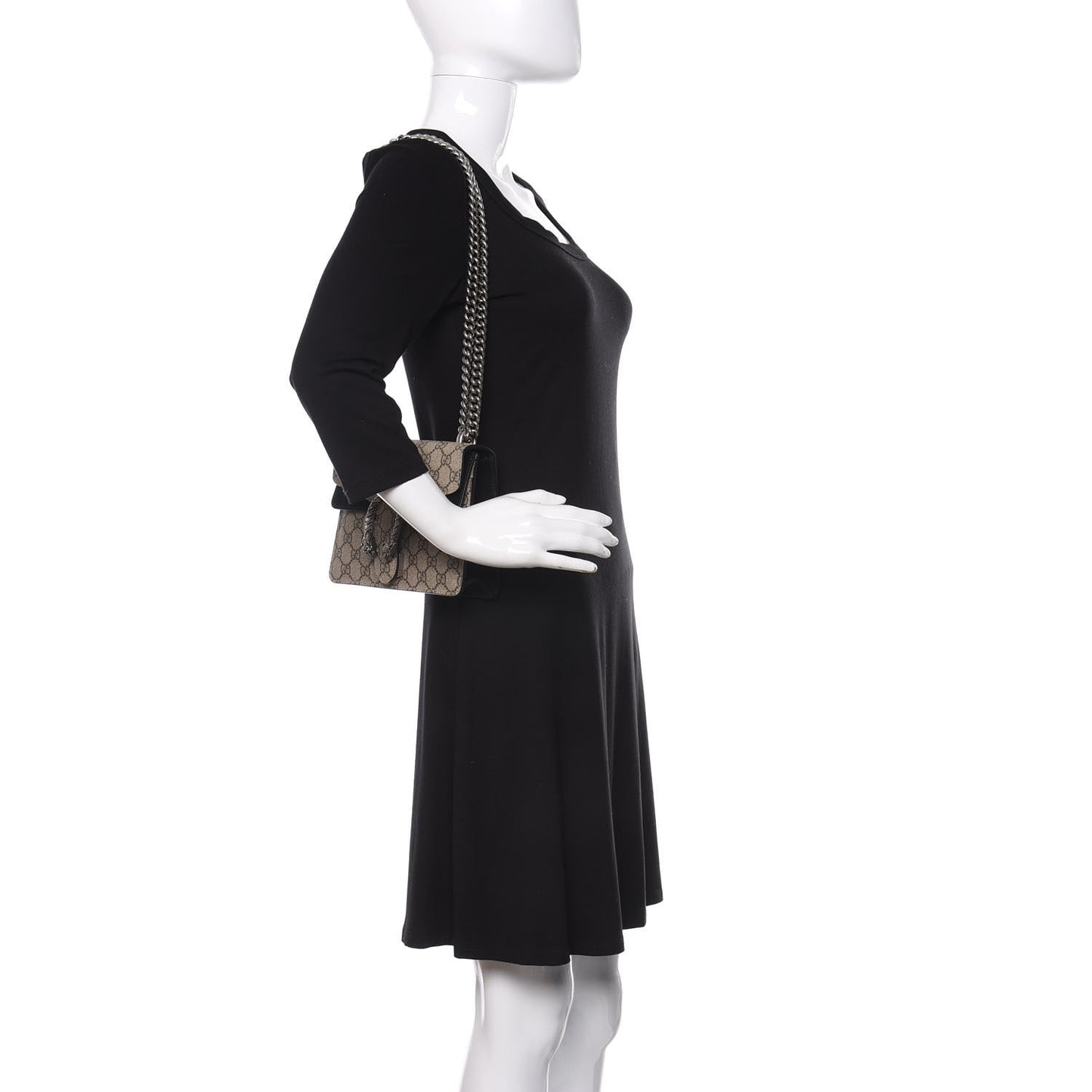 GG Supreme Monogram Mini Dionysus Shoulder Bag Black