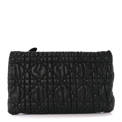 Christian Dior Lambskin Cannage Pouch Black 1 of 12