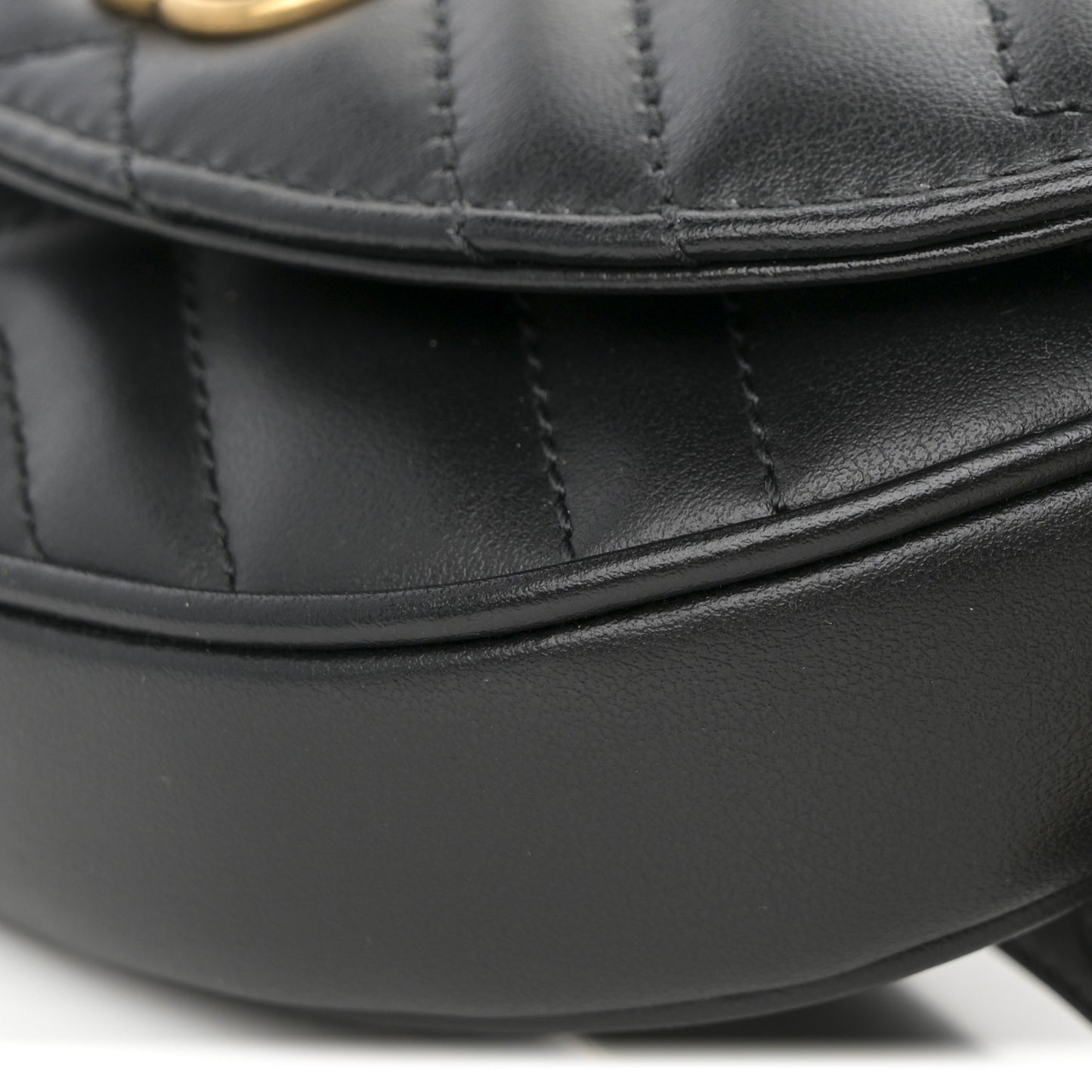 Calfskin Matelasse GG Marmont Belt Bag Set 100 40 Black Mystic White