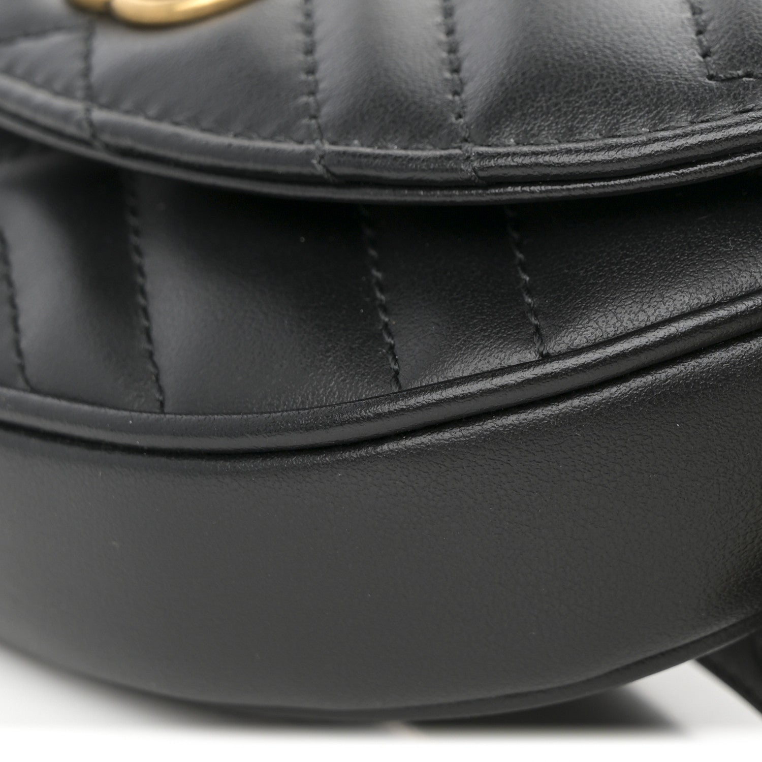 Gucci Calfskin Matelasse GG Marmont Belt Bag Set 100 40 Black Mystic White 25 of 31