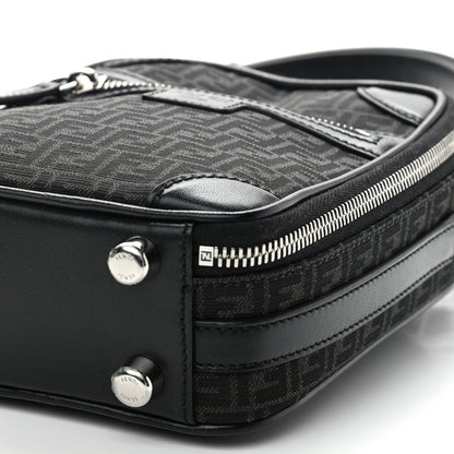 Fendi Recycled Fabric Jacquard Vitello Astro Micro FF Mini Trolley Bag Asfalto Black 11 of 11