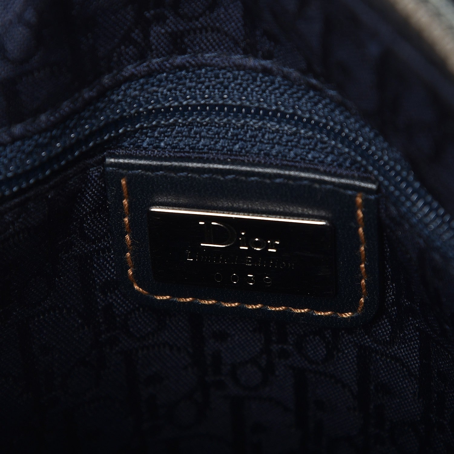 Christian Dior Denim Crystal Medium Lady Dior Blue 6 of 10