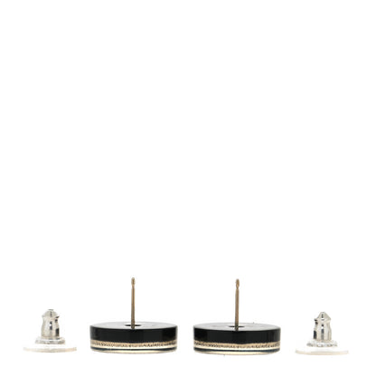 Chanel Resin CC Round Earrings Blue 3 of 4