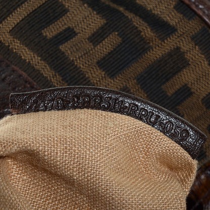 Fendi Zucca Nappa Nuvolata Vitello Tortuga Spy Tobacco Moro 8 of 8