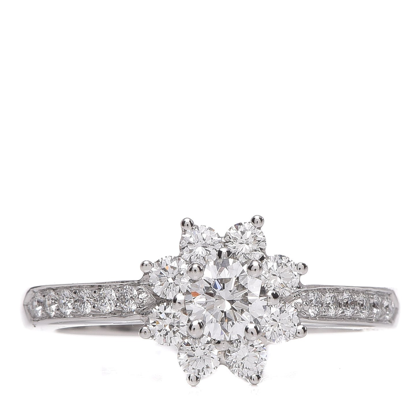 Platinum Diamond Flora Ring 48 4.5