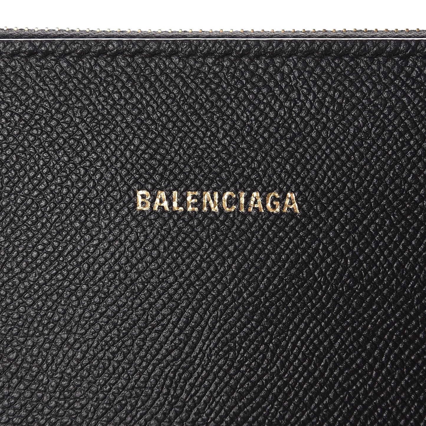 Signature Grained Calfskin Logo M Ville Top Handle Bag Black