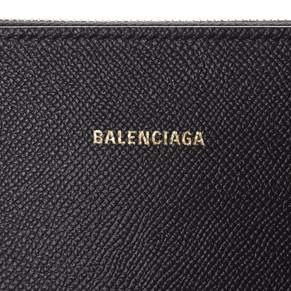 Balenciaga Signature Grained Calfskin Logo M Ville Top Handle Bag Black 7 of 10