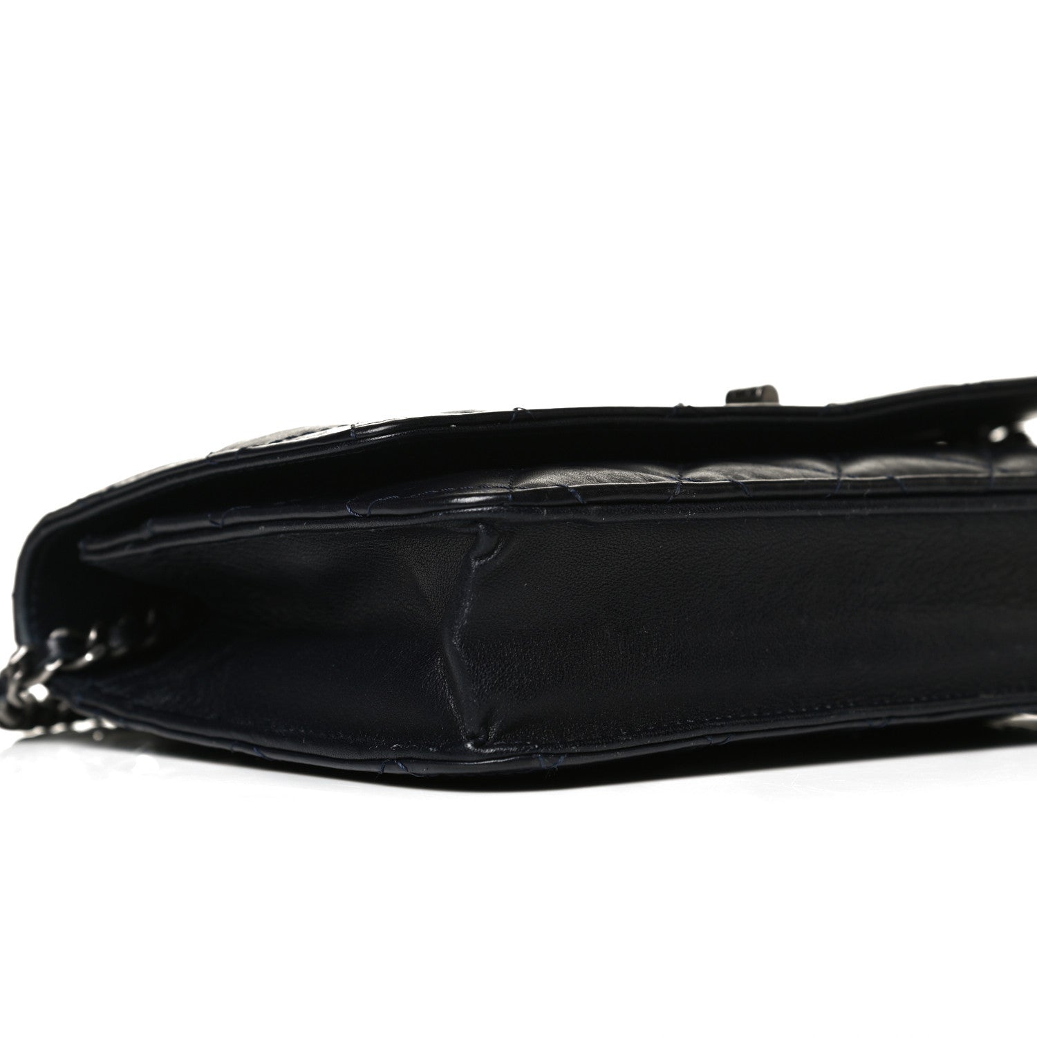 Chanel Aged Calfskin Quilted Reissue Wallet On Chain WOC Navy 9 of 15