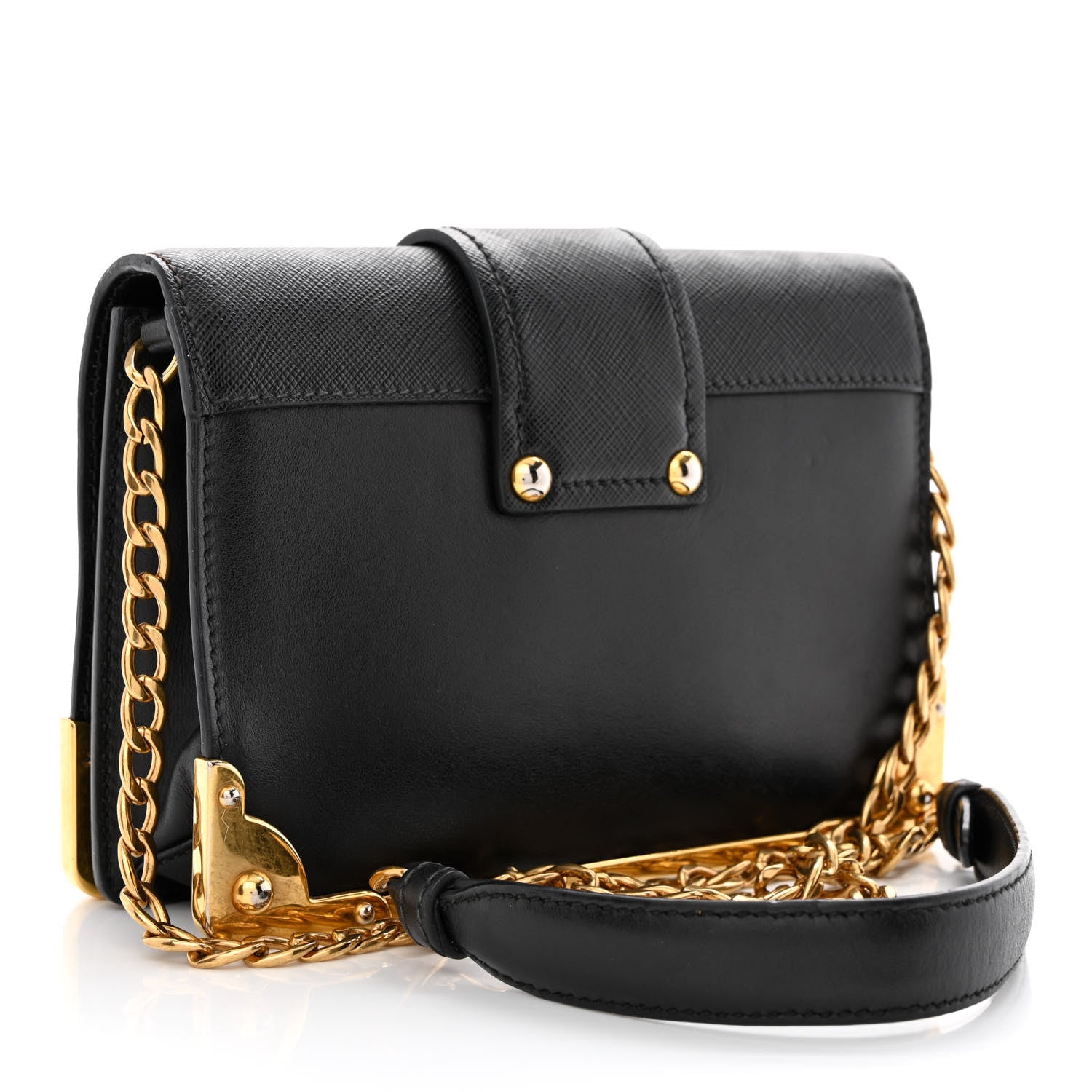 Prada City Calf Saffiano Cahier Astrology Bag Black 3 of 11