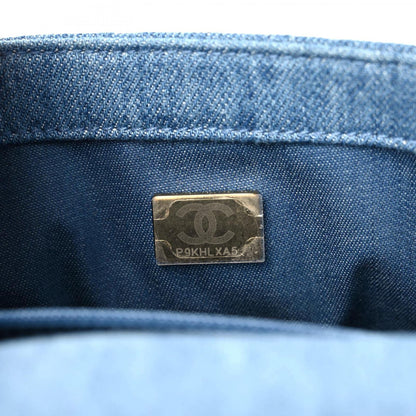 Chanel Denim Quilted Mini Pearl Crush Rectangular Flap Blue 7 of 10