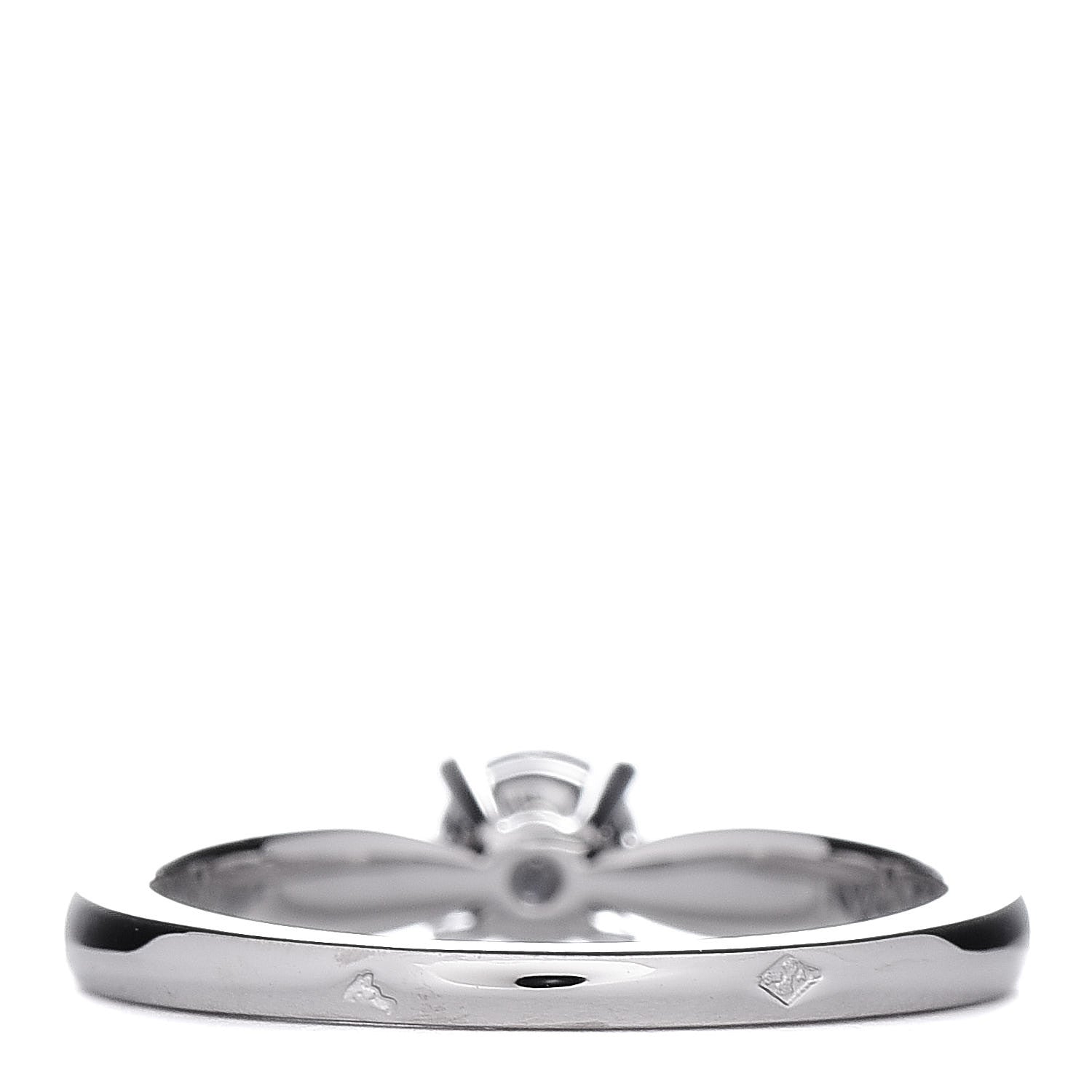 Van Cleef & Arpels Platinum Diamond .30ct Bonheur Solitaire Engagement Ring 49 4.75 4 of 7