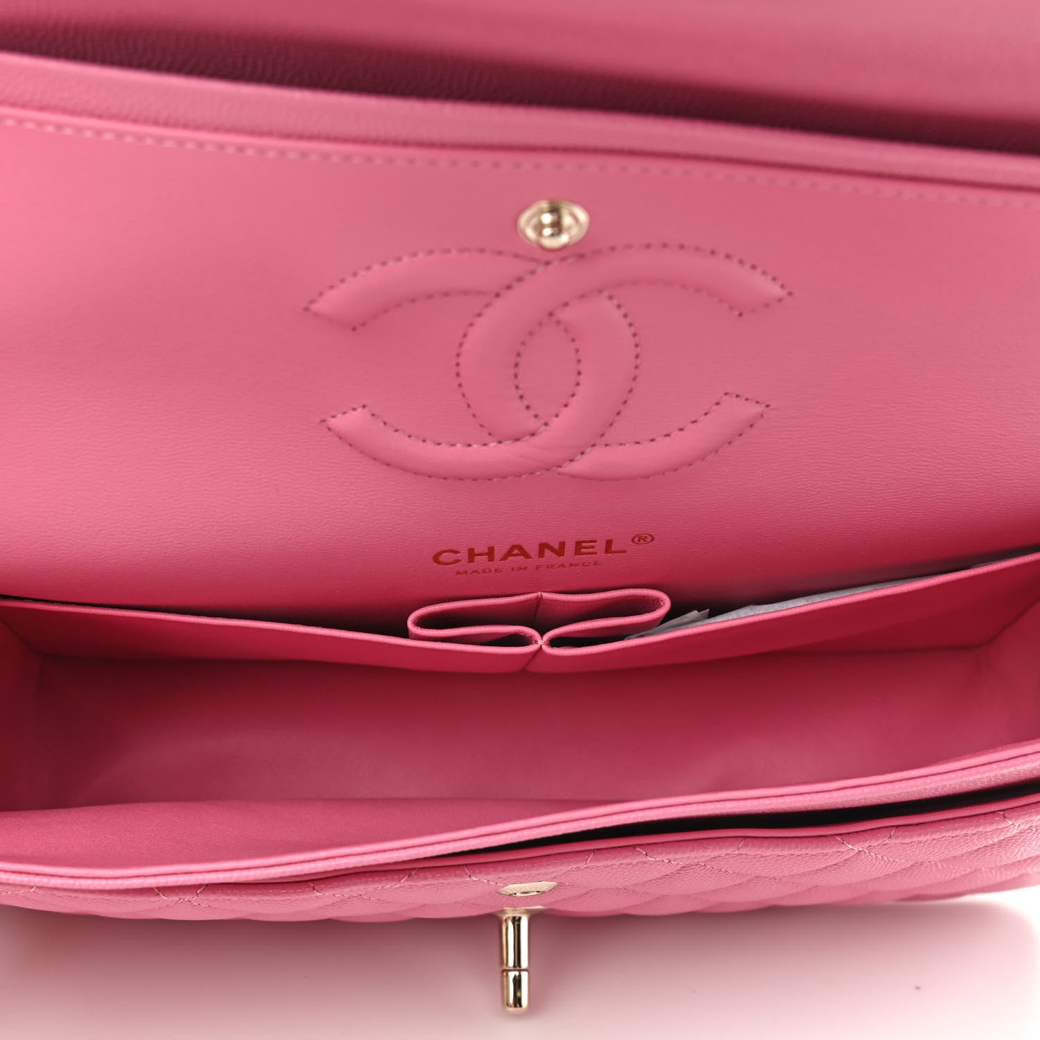 Chanel Caviar Quilted Medium Double Flap Pink 4 of 8