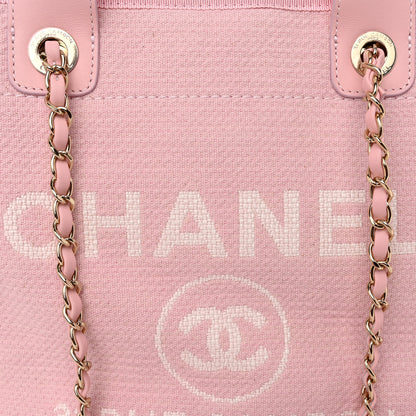 Chanel Mixed Fibers Small Deauville Tote Pink 9 of 11