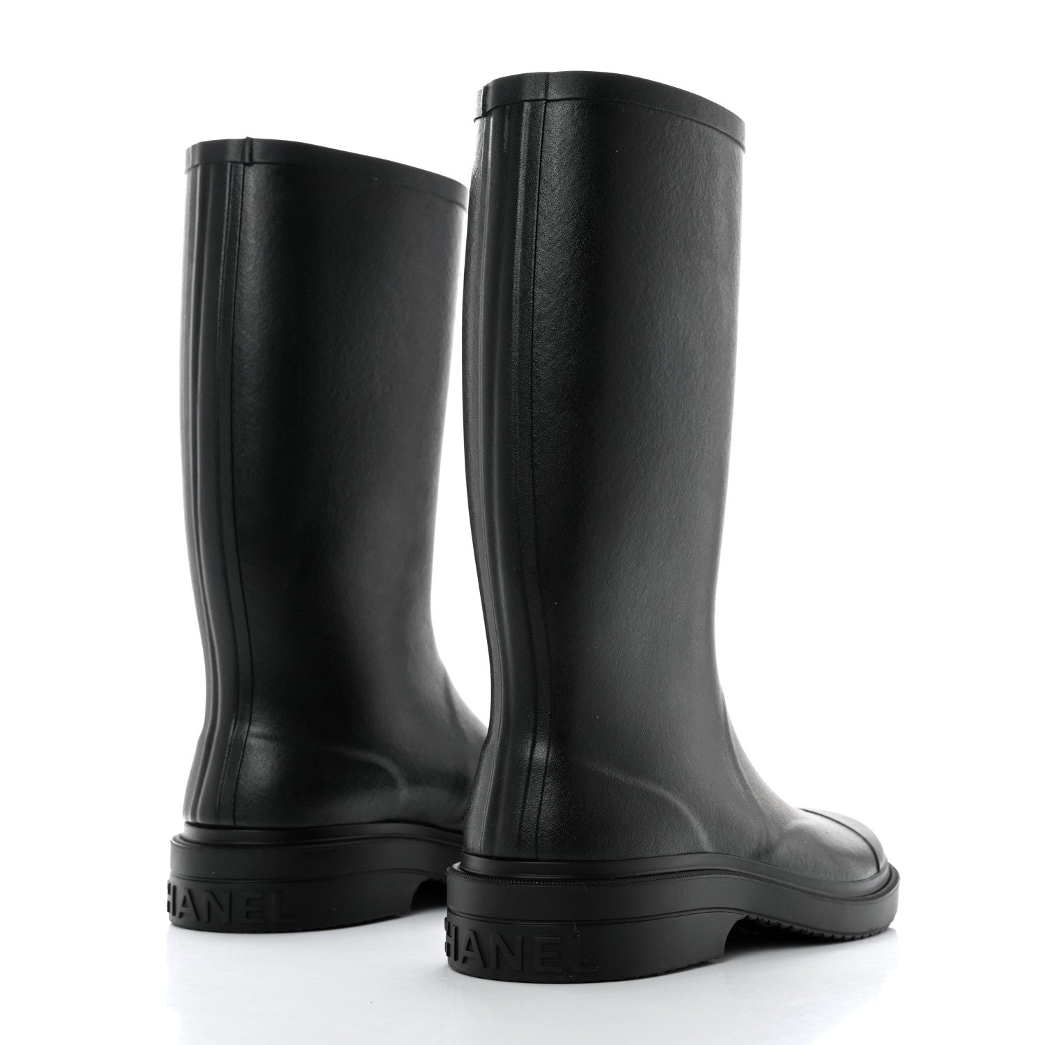 Chanel Caoutchouk CC High Boots 41 Black 4 of 8