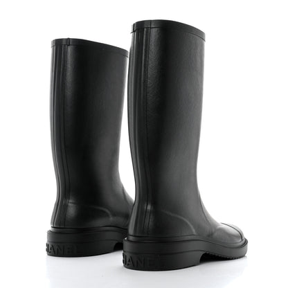 Chanel Caoutchouk CC High Boots 41 Black 4 of 8