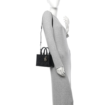 Christian Dior Calfskin Macrocannage Mini Book Tote Black 2 of 11