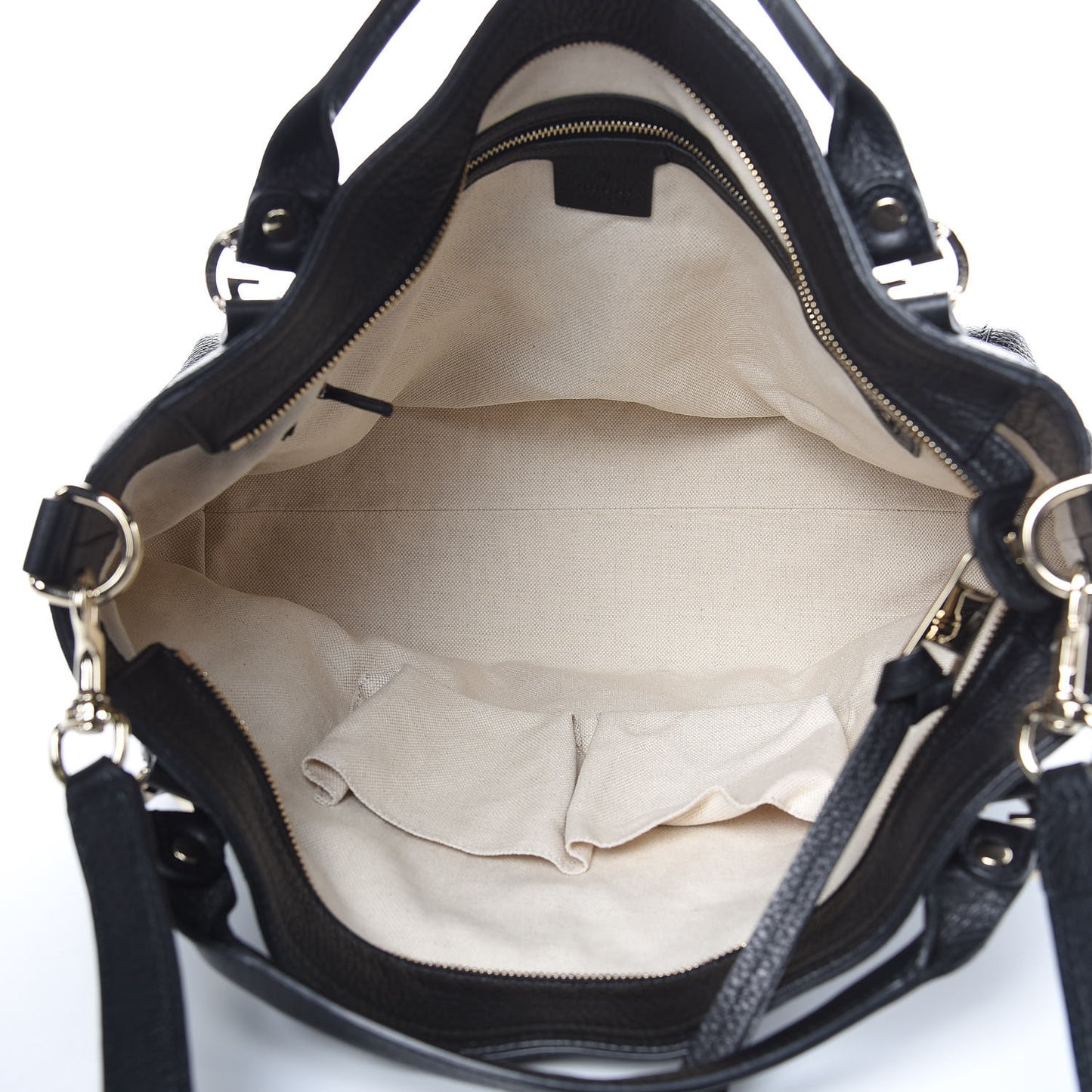Cellarius Calfskin Medium Miss GG Top Handle Bag Black