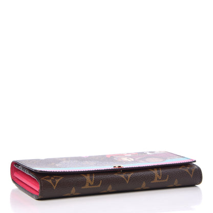 Louis Vuitton Monogram 2015 Christmas Animation Sarah Wallet Hibiscus 4 of 9