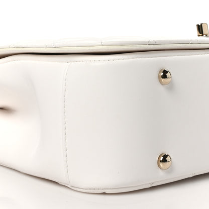 Chanel Lambskin Quilted Medium Carry Chic Flap White 9 of 11
