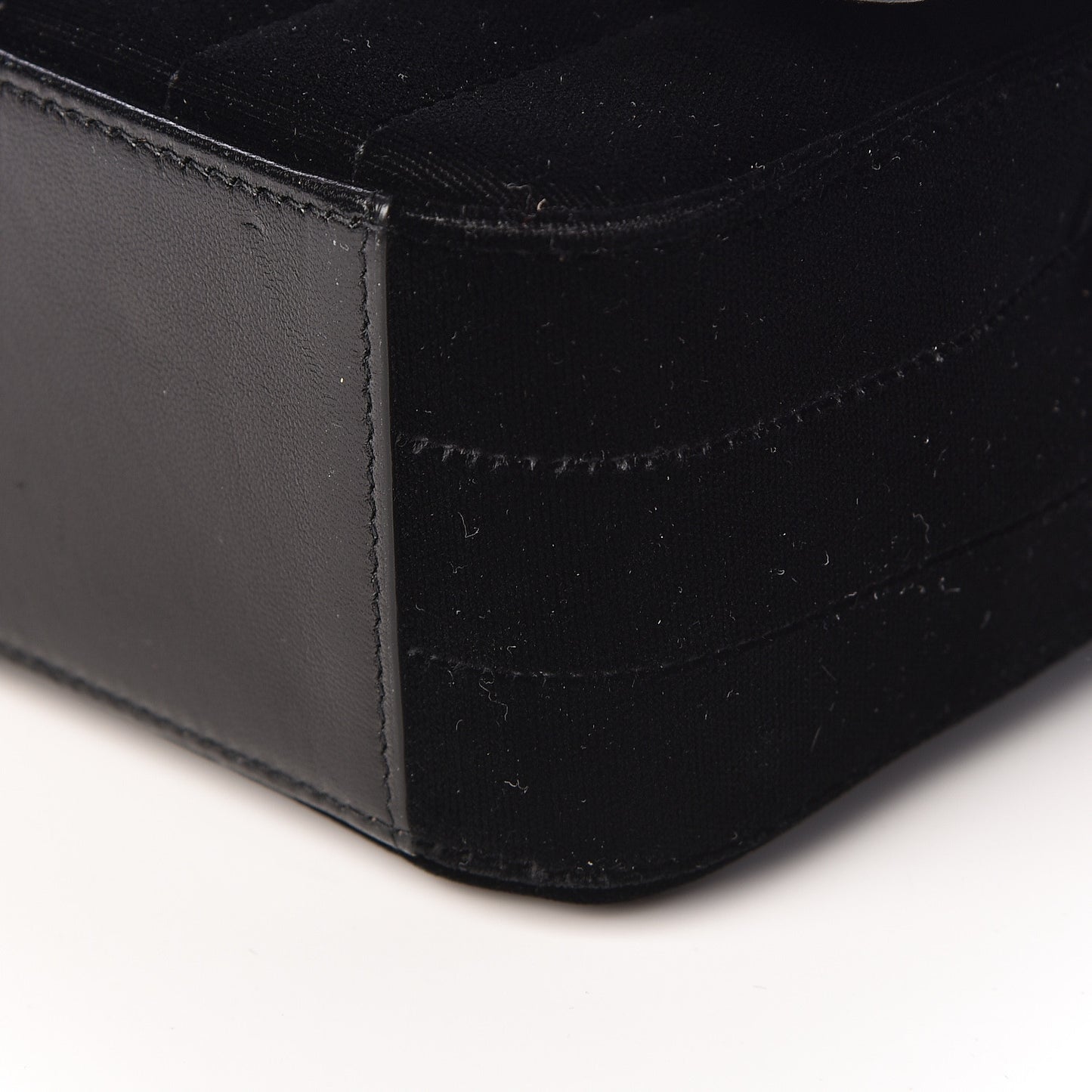 Velvet Matelasse Small Vicky Chain Bag Black