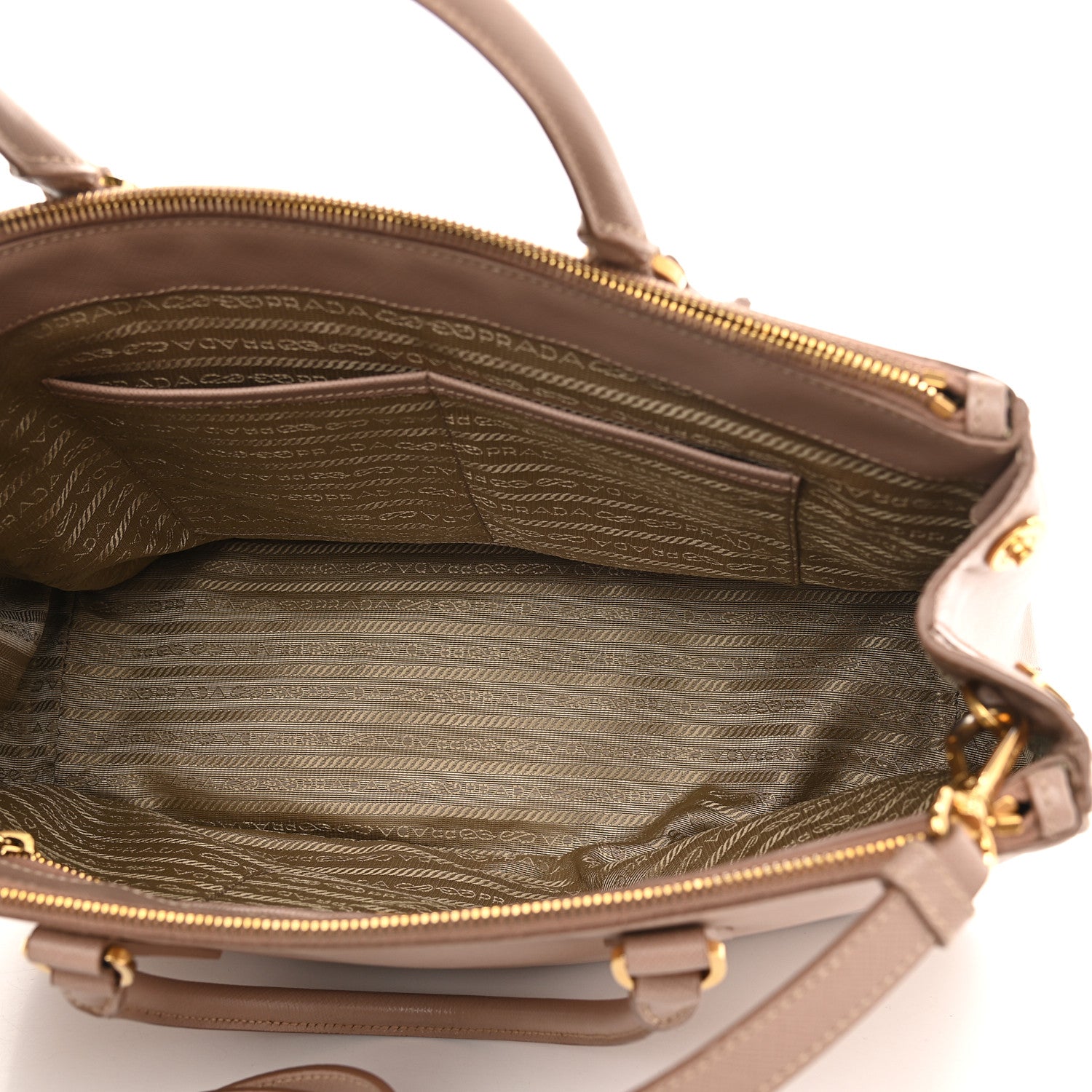 Prada Saffiano Small Galleria Double Zip Tote Cammeo 6 of 12