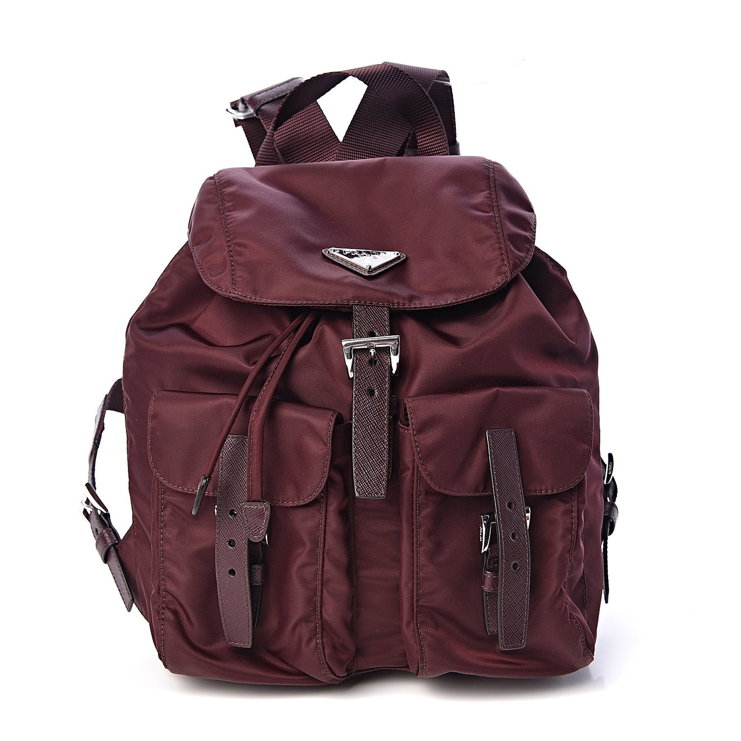 Tessuto Nylon Saffiano Vela Backpack Bordeaux
