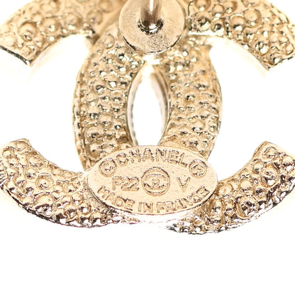 Chanel Crystal Timeless CC Earrings Light Gold 4 of 5