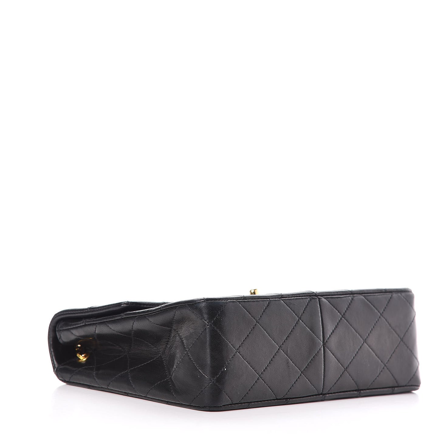 Lambskin Quilted Mini Square Flap Black