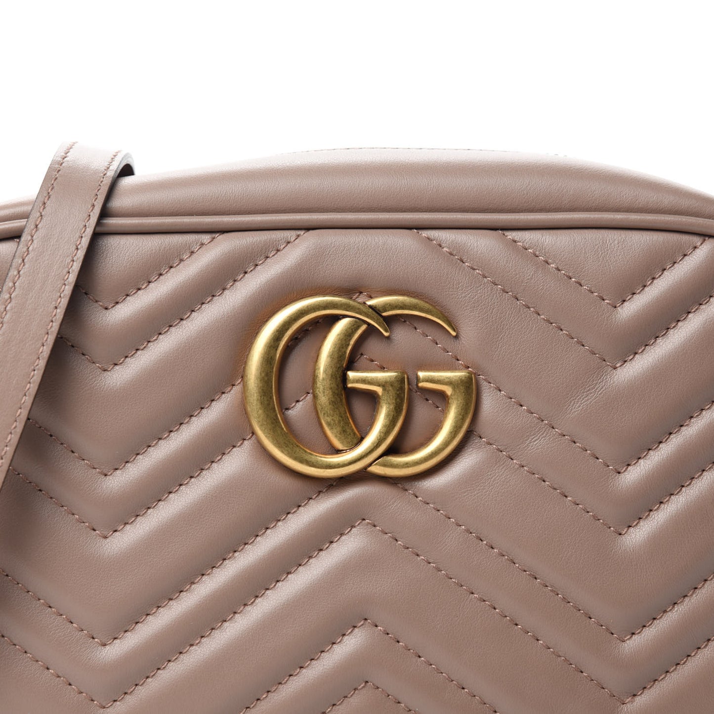 Calfskin Matelasse Small GG Marmont Chain Shoulder Bag Porcelain Rose