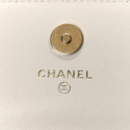 Chanel Lambskin Quilted Chanel 19 Clutch With Chain White 6 of 10