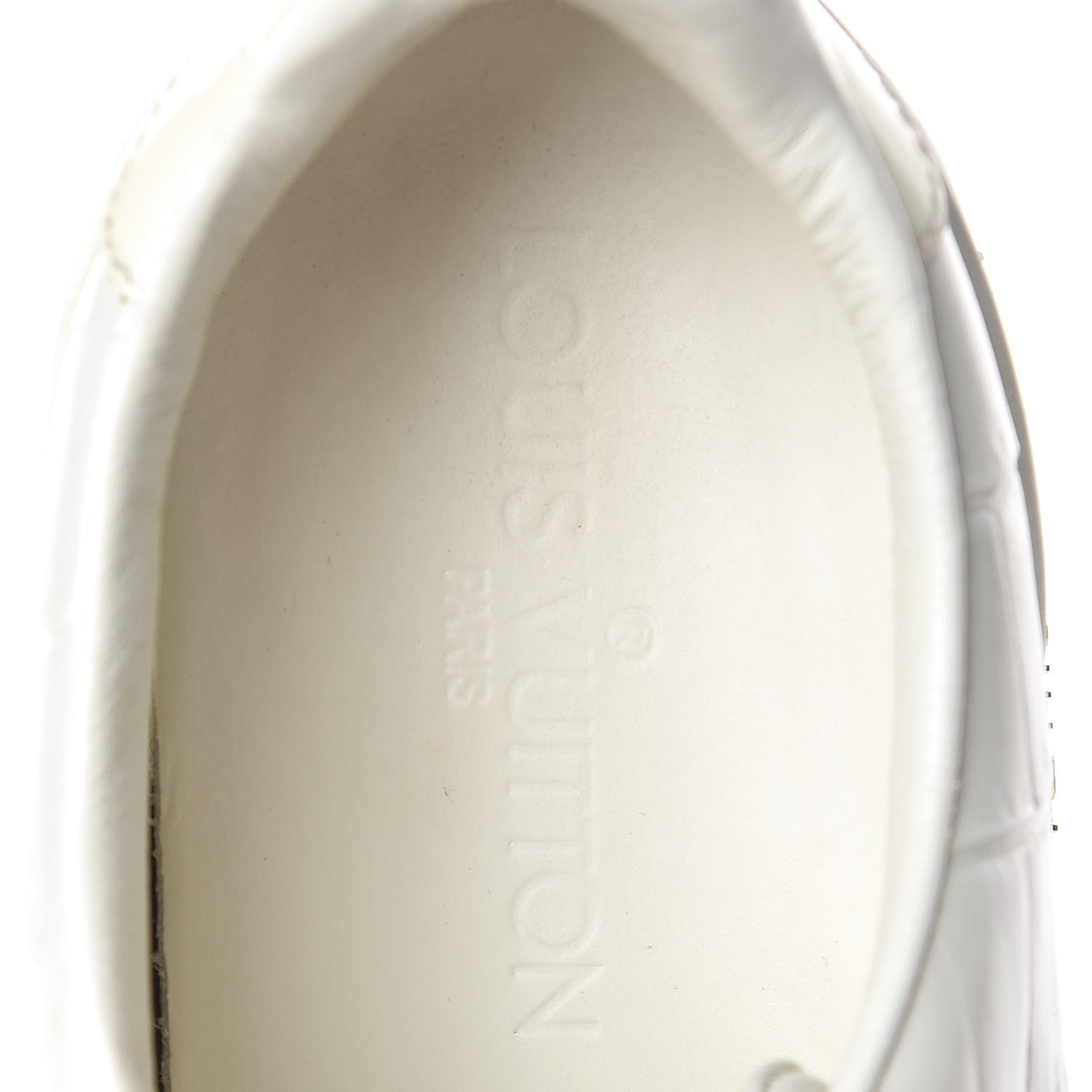 Louis Vuitton Calfskin Crocodile Embossed Frontrow Sneakers 36.5 White 8 of 9