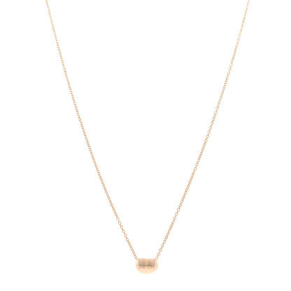 Tiffany 18K Rose Gold 6.5mm Elsa Peretti Bean Pendant Necklace 1 of 4