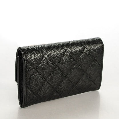 Chanel Caviar Quilted Flap Card Holder Black 3 of 9