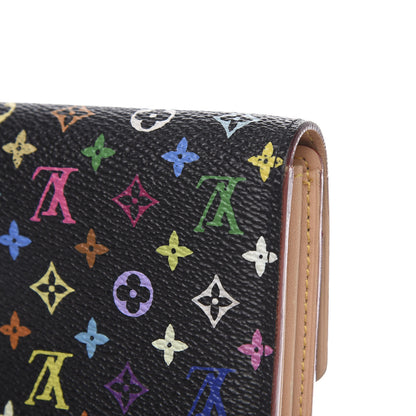 Louis Vuitton Monogram Multicolor Sarah Wallet Black 10 of 11