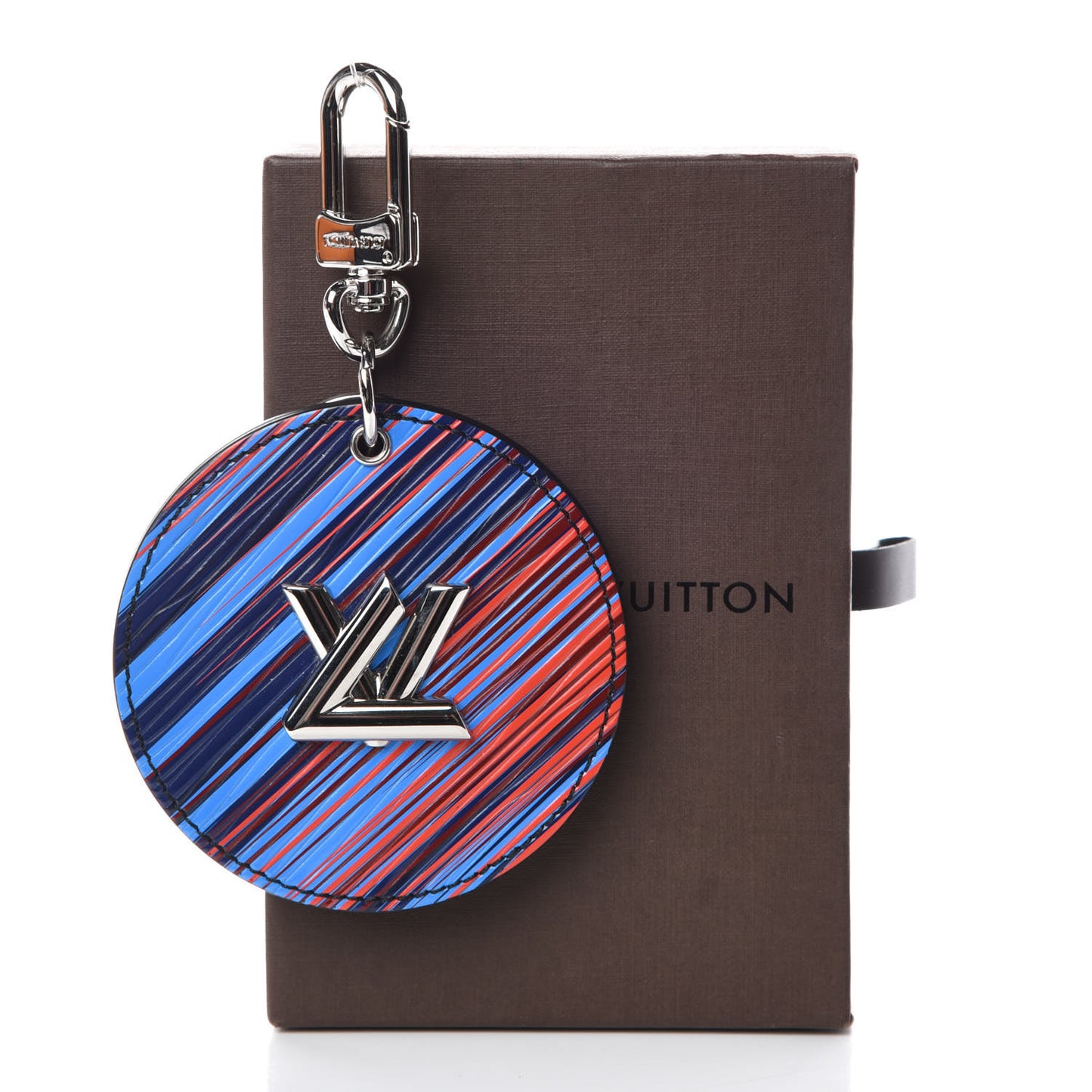 Epi Tropical Printed Mirror Bag Charm Key Holder Vert Rouge