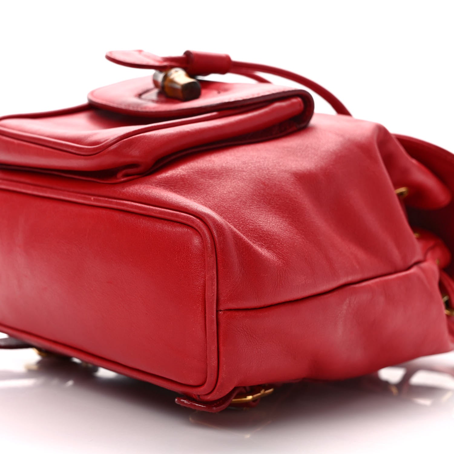 Gucci Calfskin Bamboo Mini Backpack Red 9 of 11