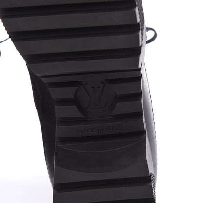 Louis Vuitton Suede Calfskin Monogram LV Black Heart Laureate Platform Desert Boots 37 Black 7 of 10