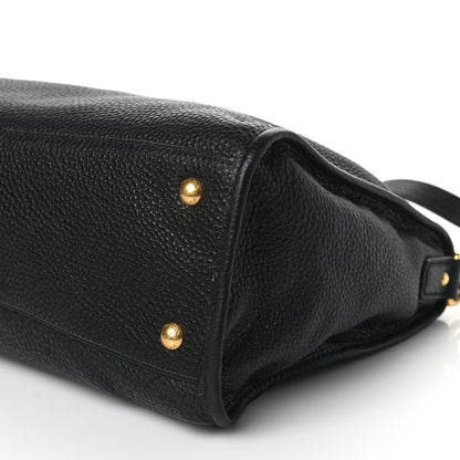 Prada Vitello Daino Shopping Satchel Black 8 of 8