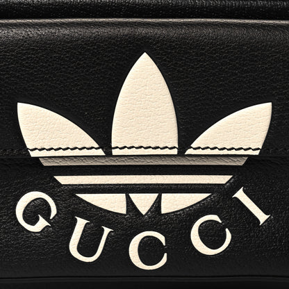Gucci X ADIDAS Textured Dollar Calfskin Belt Bag Black 8 of 10