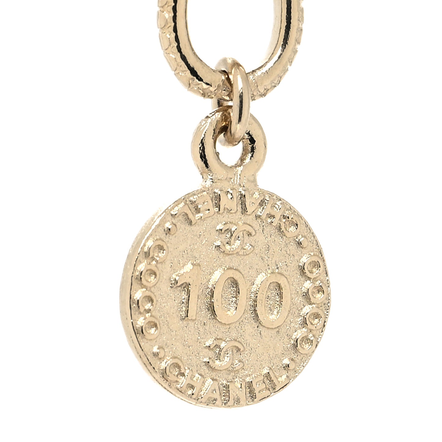 Pearl CC 100th Anniversary Necklace Light Gold