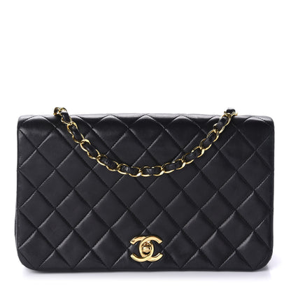 Chanel Lambskin Quilted Small Single Flap Black 1 of 12