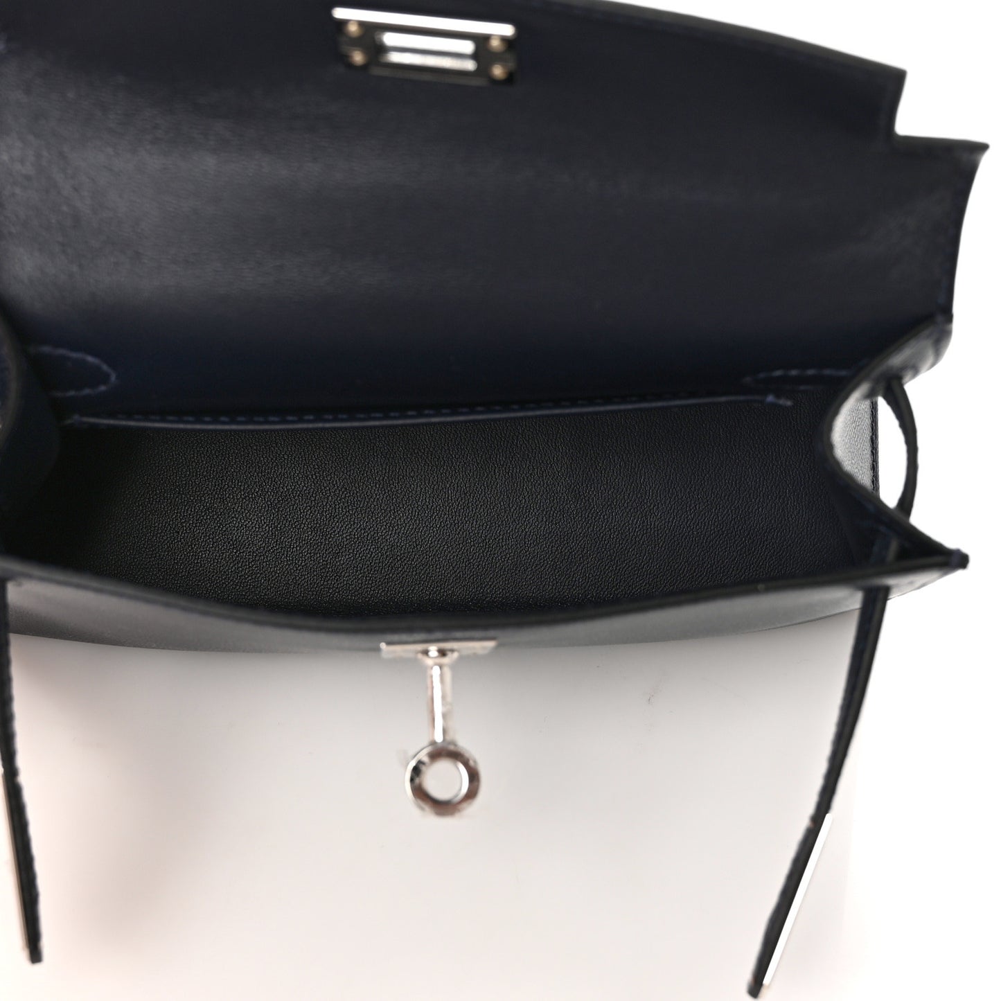 Madame Calfskin Mini Kelly Sellier 20 Bleu Nuit