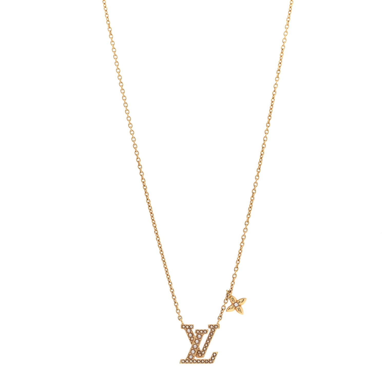 Louis Vuitton Pearl LV Iconic Necklace Gold 1 of 6